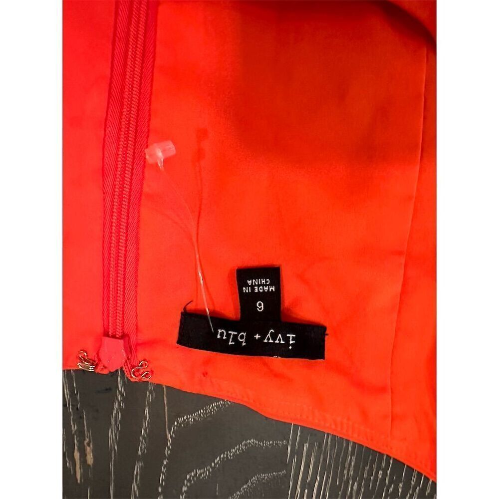 Ivy & Blu Women's Mini Wells Dress Size 6 Tangerine Square Neck - Picture 7 of 12